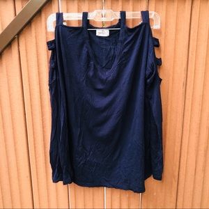 Glitz V Neck Long Cut Out Sleeve Top
